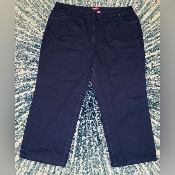 Woman Within Denim - Woman Within Navy Blue Natural Fit Denim Pants (NWOT)